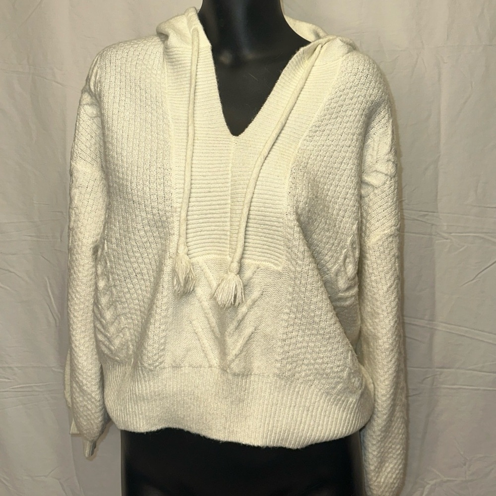 CENTRAL PARK WEST/ NEW YORK Anthropologie Hooded Pullover Sweater Size S N2 - Picture 2 of 7